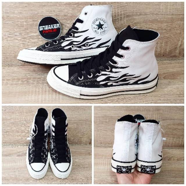 Sepatu CONVERSE CT ALL STAR 70S HIGH FLAME BLACK WHITE PREMIUM VIETNAM