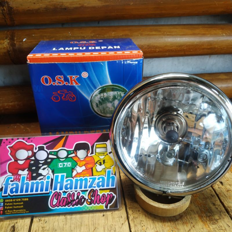 lampu depan autopal kaca pesek headlamp autopal H4 lampu depan cb gl megapro tiger