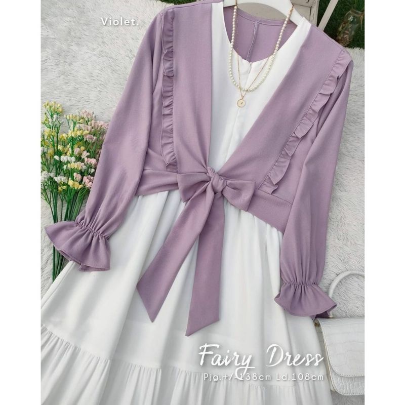 GAMIS FAIRY SET CARDI DRESS MOSCREPE PREMIUM
