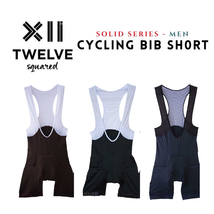 Twelve Squared Cycling Bib Shorts Solid Series - MAN