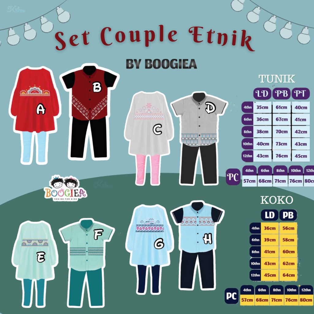 Setelan anak Couple Etnik by Boogiea