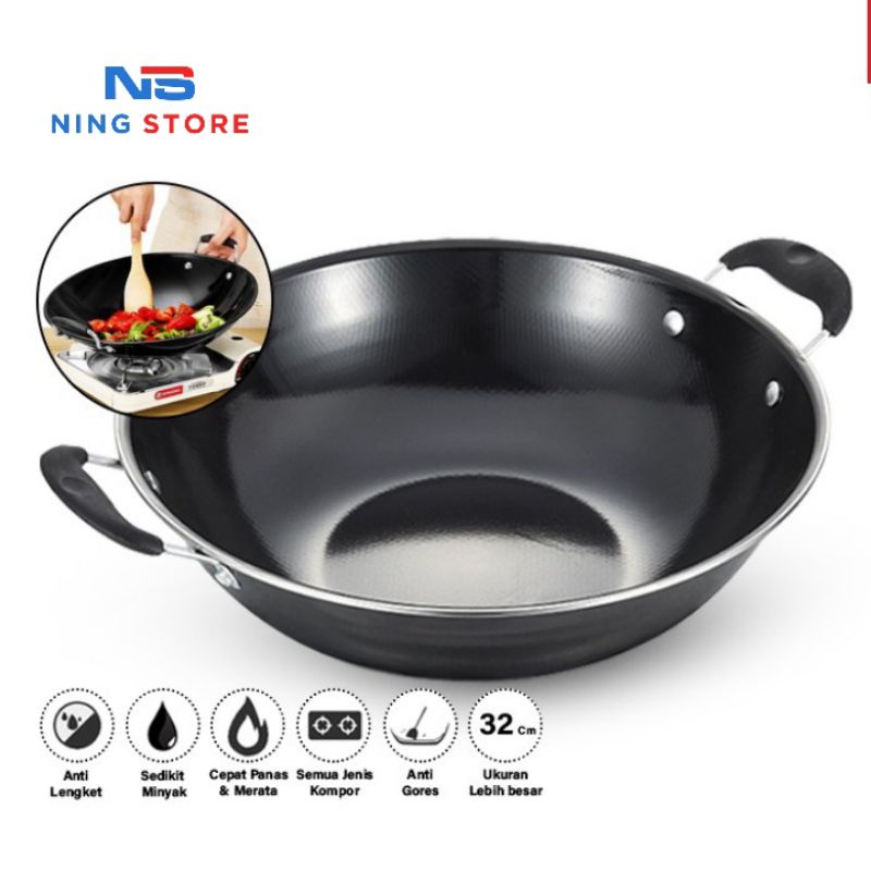 GSF WAJAN ENAMEL 34CM/WAJAN ANTI LENGKET