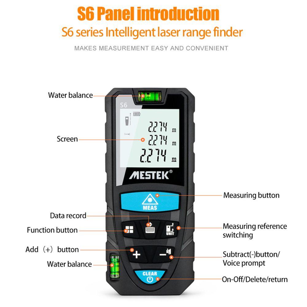 Solighter Distance Meter Alat Ukur Portabel 50M 70M 100M Penggaris Digital