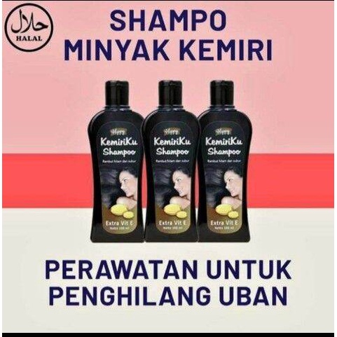 [DAPAT 3PCS] Shampo Kemiriku Untuk Penghilang/Penghitamkan Uban Sampo Anti Rontok Dan Penebal Rambut