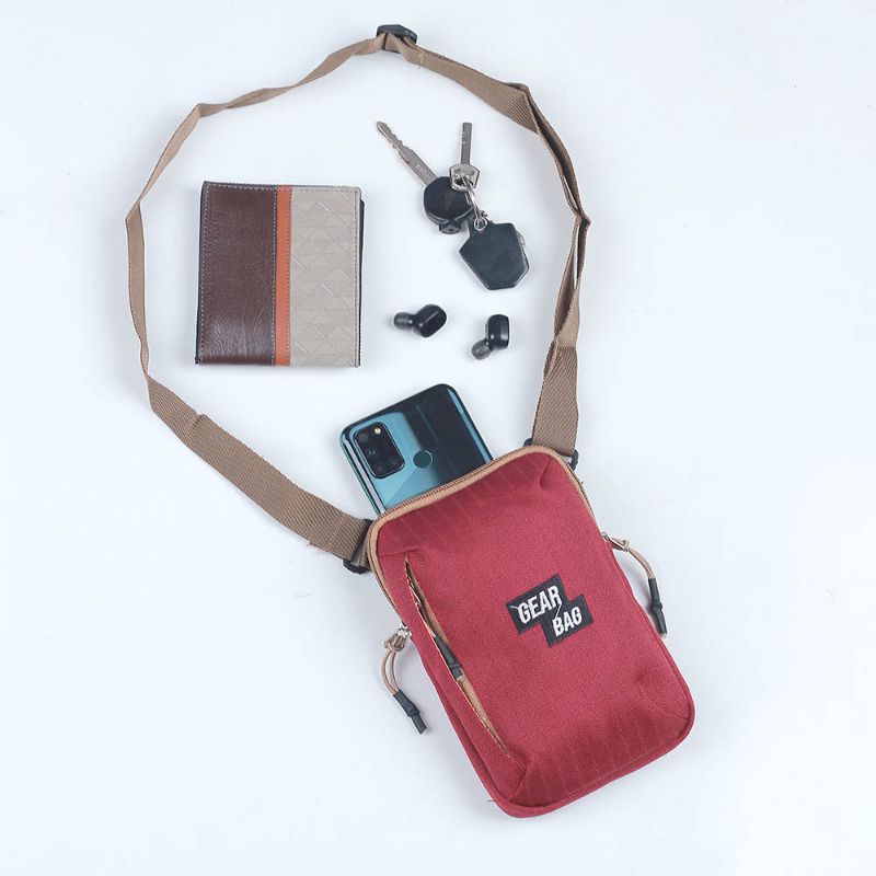 AUTHENTIC Tas Mini Sling Bag Selempang Kecil Dompet Hp Hape ID Card Holder Hanging Sako Walet Kalung Leher Gantung Pria Wanita