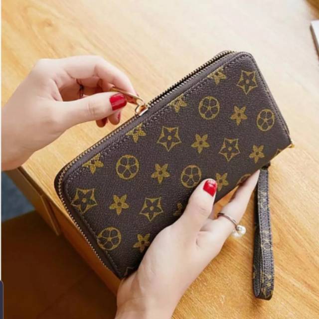 A1 Promo Dompet Wanita Lucu Elegan Bahan Taiga Ukuran 19x9 Warna Ungu Tosca Biru Hitam Fanta Murah