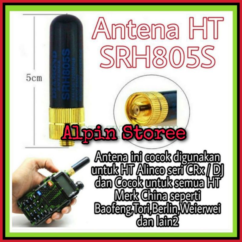 ANTENA HT DUAL BAND SR805S FEMALE/BAOFENG/KENWOOD DLL HANDY TALKIE