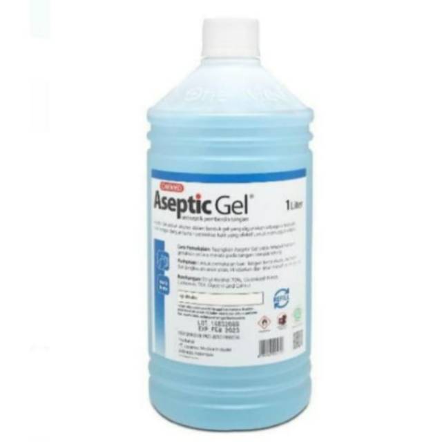 Aseptic Gel 1 Liter Free Pump - Isi Ulang Hand Sanitizer One Med Gratis Pump