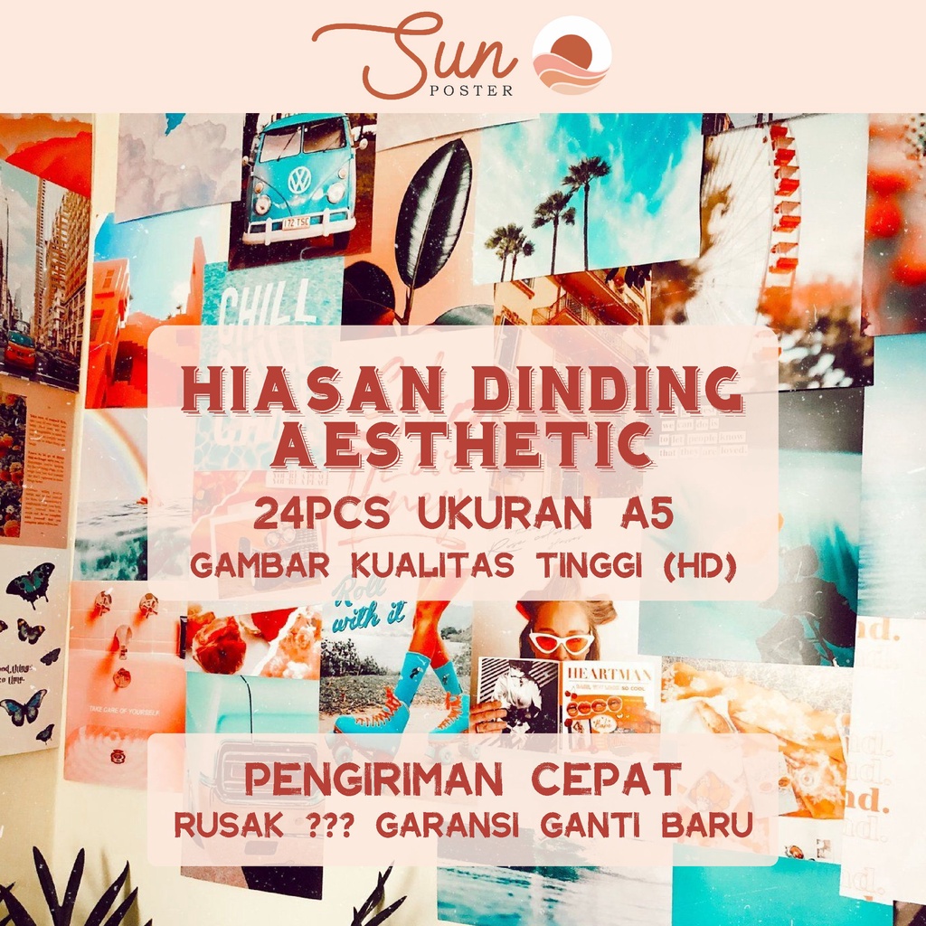 Poster Aesthetic Dekorasi Dinding Kamar Tidur Aesthetic Stiker Sticker Dinding Aesthetic Murah A5 A4
