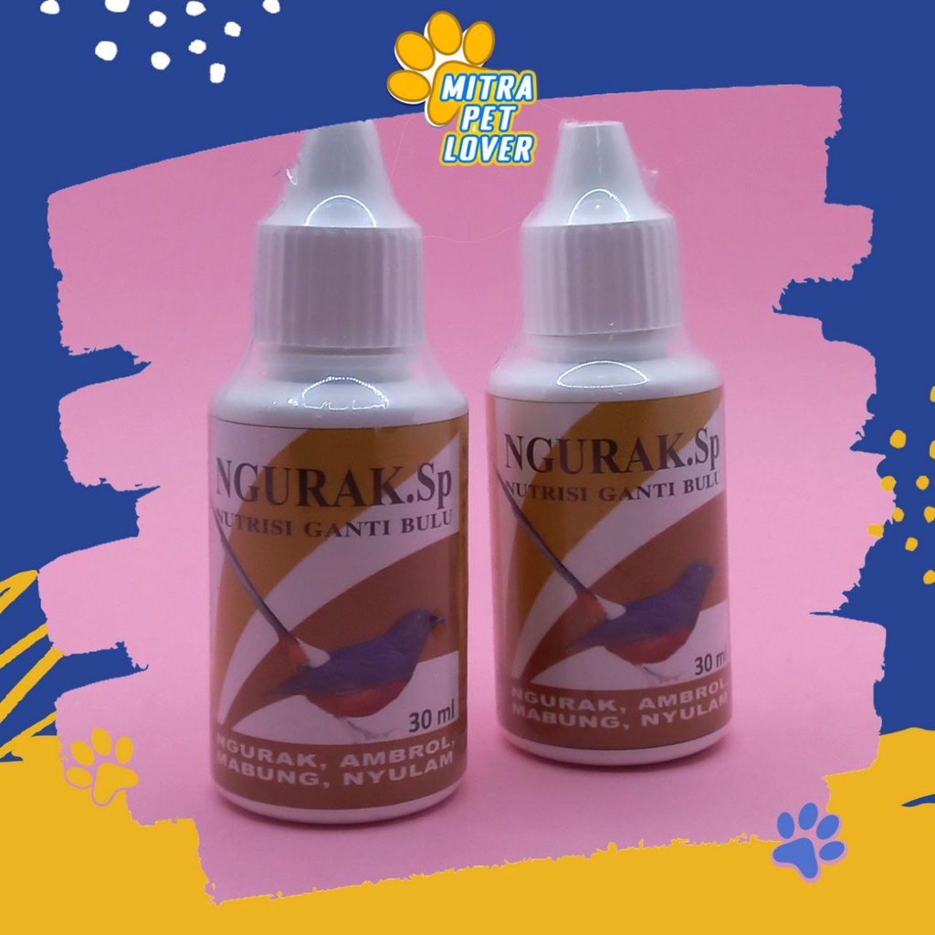 NUTRISI PERTUMBUHAN BULU BURUNG - NGURAK SP 30 ML - MEMPERCEPAT MOULTING GANTI BULU BIRD UNGGAS TAMBAH NAFSU MAKAN - MURAH GARANSI KUALITAS ASLI ORIGINAL - PET ANIMAL HEALTHCARE VETERINARY TAMASINDO OBAT &amp; VITAMIN HEWAN BINATANG PELIHARAAN MITRAPETLOVER