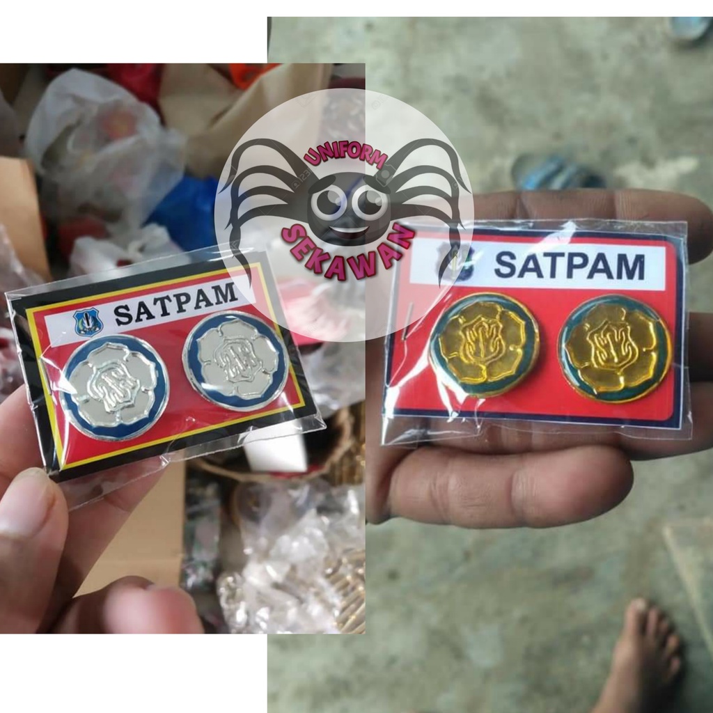 Pin Monogram Satpam Security Baru