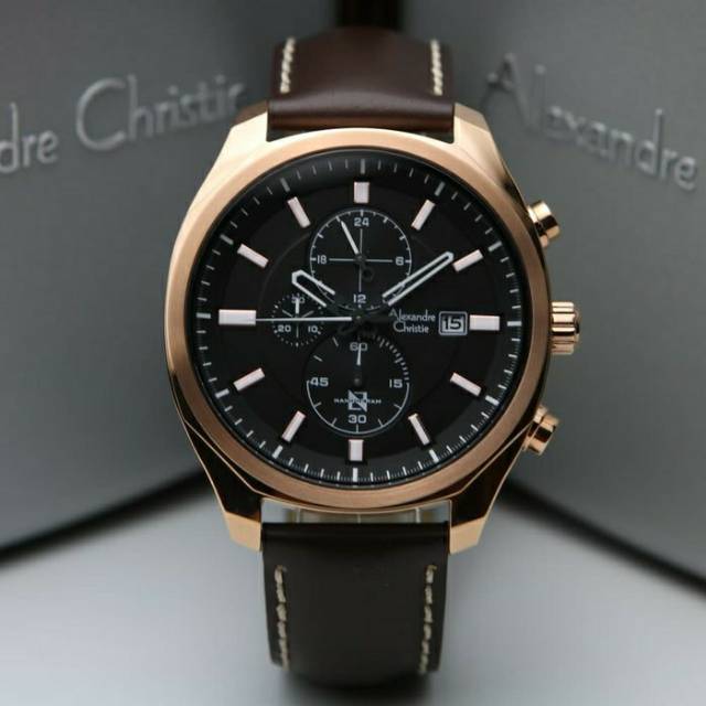 Jam Alexandre christie pria ac 6550 mc original Brown rosegold black