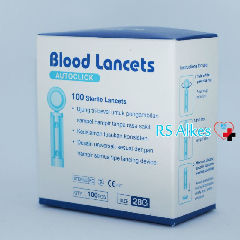 Blood Lancet One Med 28 G Alat Lancet Bekam Jarum Cek Gula Darah Jarum Bekam