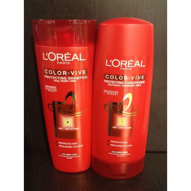 Shampoo Conditioner Rambut Berwarna/Diwarnai L'Oreal Paris Color Vive - Loreal Sampo Shampo Merah