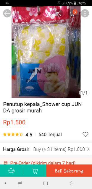 Shower Cup (topi Mandi) Terbaru Saisai Terlaris