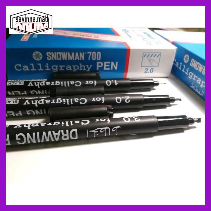 

U0Uo879- Spidol Kaligrafi Arab Snowman - 1 Set (3 Spidol 3.0, 2.0, Dan 1.0) Y7Ry688-