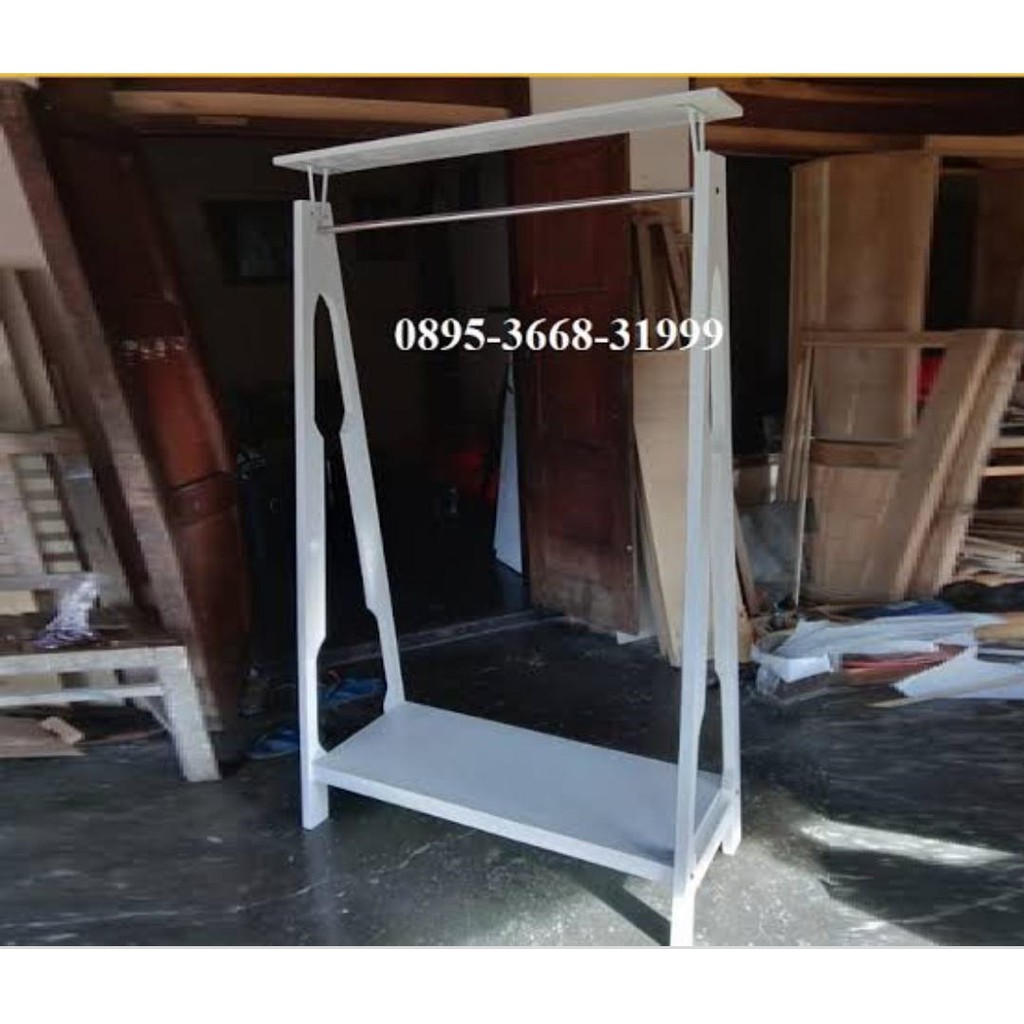 Rak Baju Minimalis Modern/ Rak Baju Minimalis Dari Kayu/ Rak Baju Toko