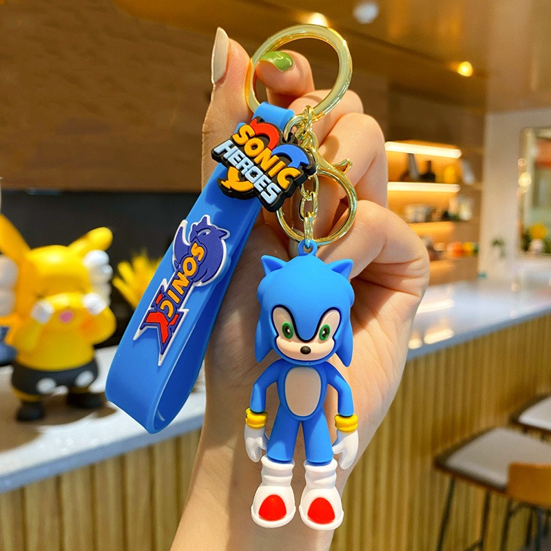 Gantungan Kunci Boneka Kartun Anime Sonic Untuk Aksesoris Tas / Handphone