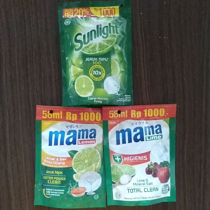 Pencuci Piring Mama, sunlight, ekonomi 1000an