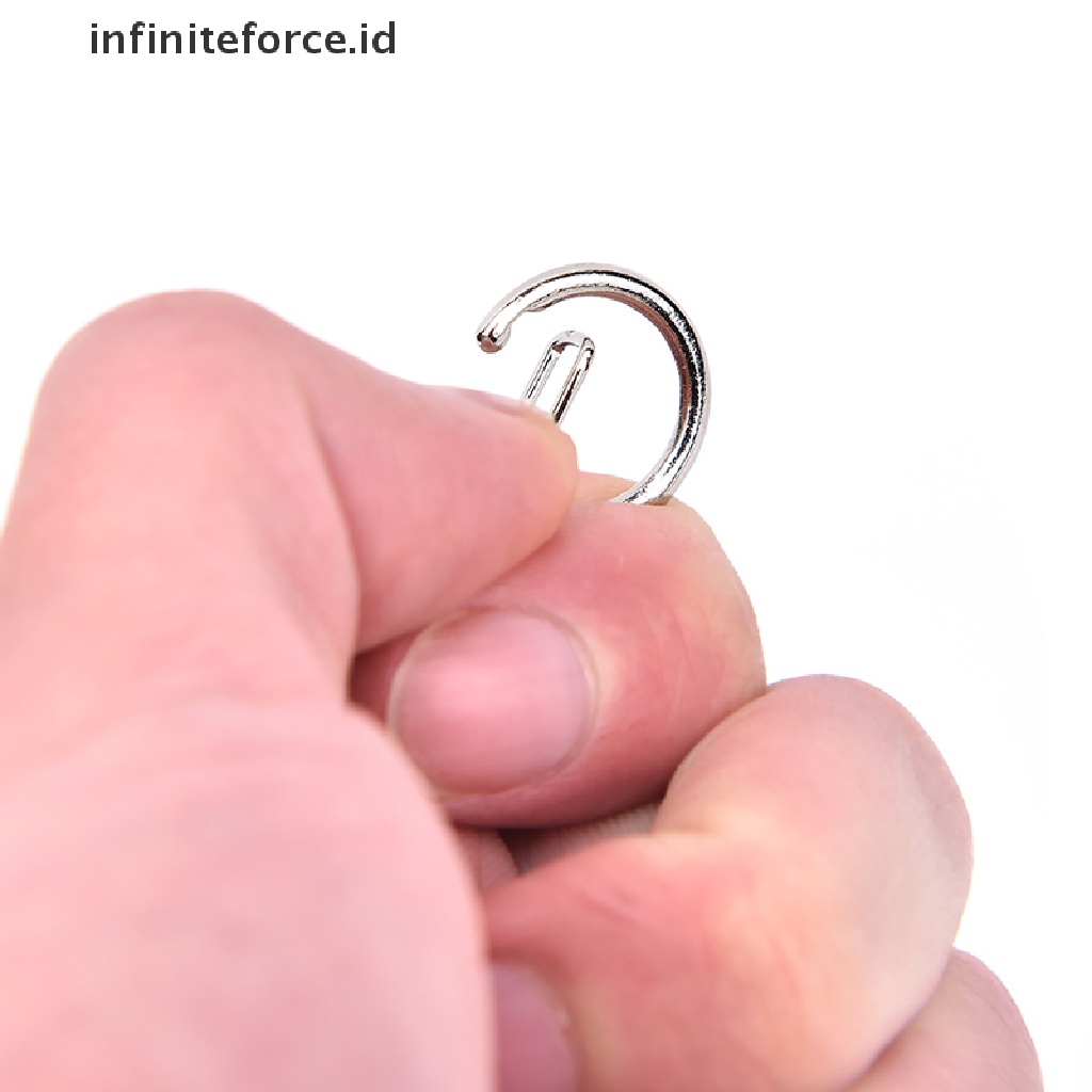 (infiniteforce.id) 10pcs Gantungan Kunci Split Ring Warna Silver Polished DIY