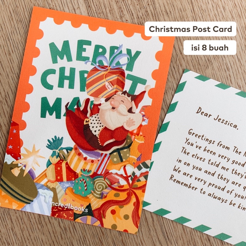 

Christmas Post Card Falling Santa isi 8