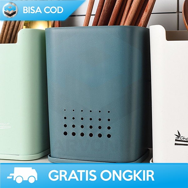 TEMPAT SENDOK GARPU ORGANIZER KITCHEN STORAGE PLASTIK DESAIN SIMPEL