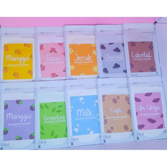 Masker Organik Bubuk Murah Cocok untuk Wanita Ukuran 15 Gram Part 2