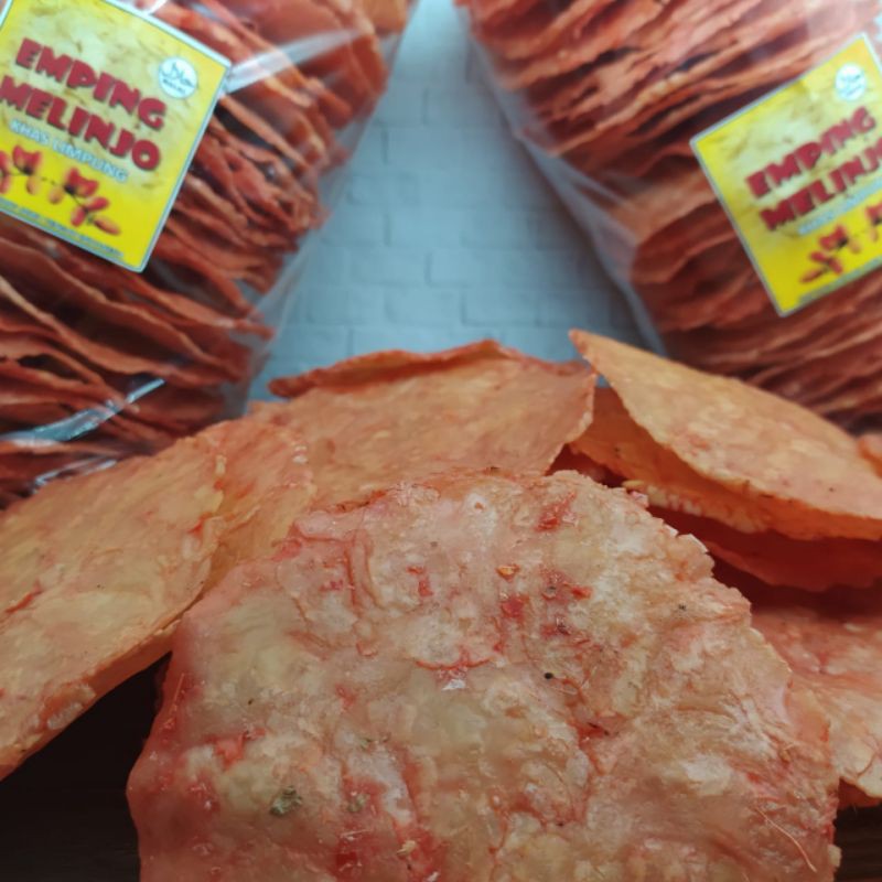 

Emping Melinjo Jumbo Pedas manis mentah 1/2kg