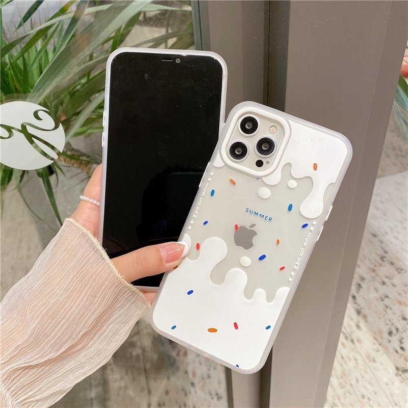 Ice Cream &amp; Sprinkle Softcase for iphone 7/8+ XS XS Max XR 11 Pro Max 12 Pro Max 13 Pro Max