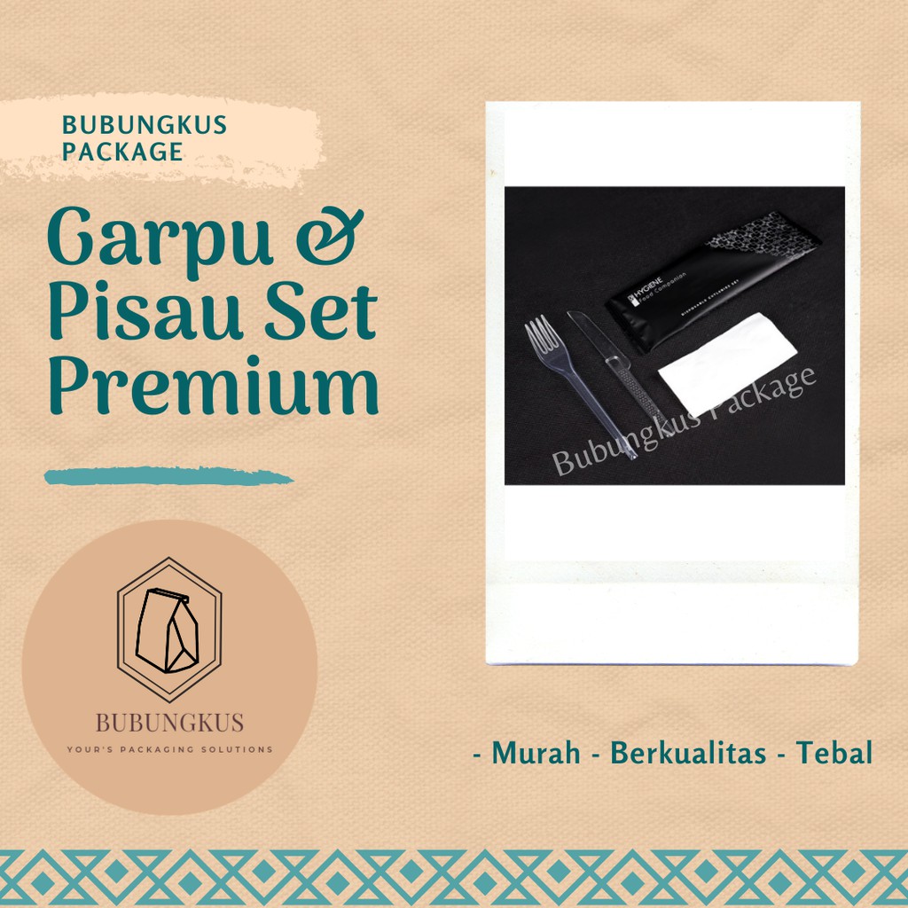 Set Garpu & Pisau Plastik 1pcs / Garpu Plastik / Pisau Plastik / Garpu Pisau Plastik