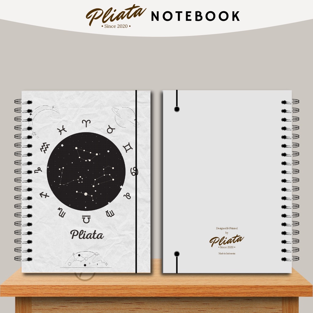 PLIATA NOTEBOOK SPIRAL - (PN8) Astrology - Softcover Doft Aesthetic Book Buku Tulis