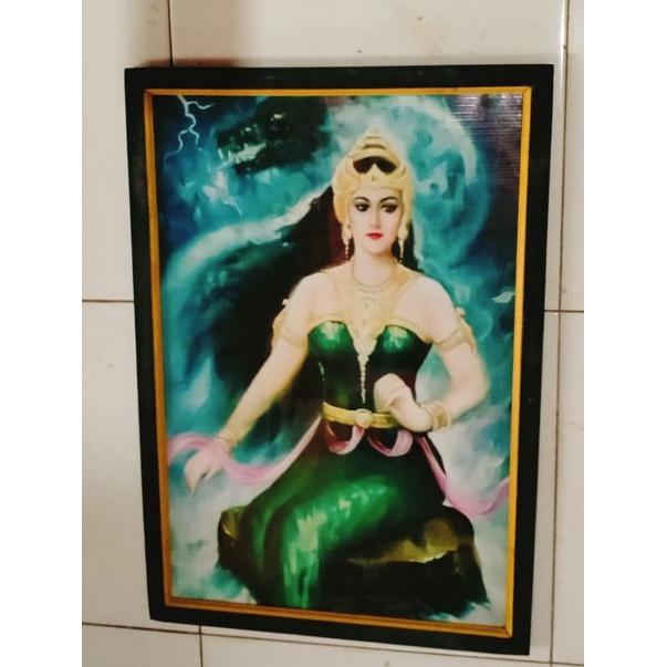 kanjeng ratu kidul wall decor lukisan cetak+ bingkai 45×65cm