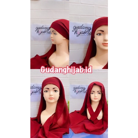 Pashmina Malay Anak Ceruty Premium | Pashmina Instan Anak 3 tahun | Pashmina Instan Anak 12 Tahun | 