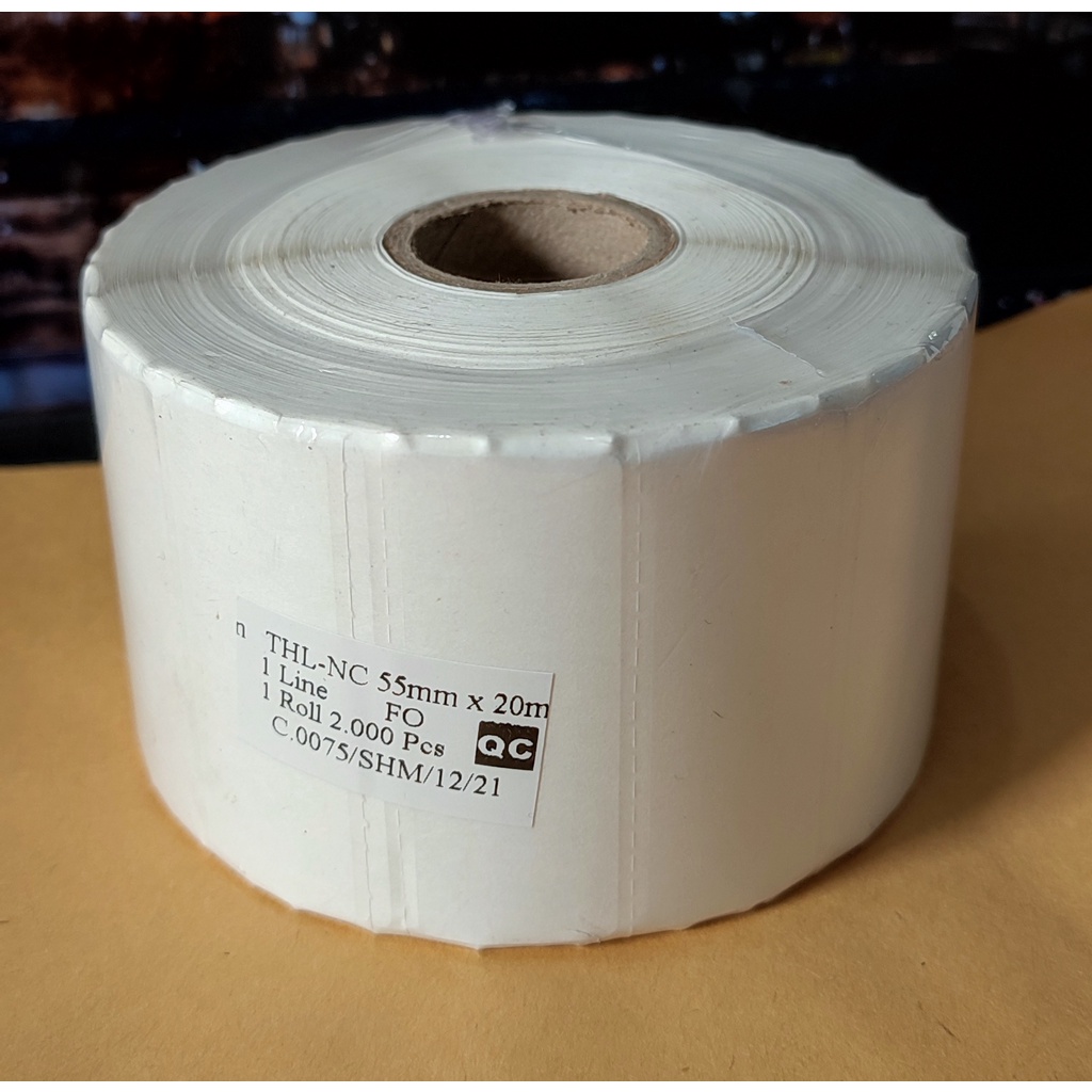 

ETIKET LABEL THERMAL 55x20 ISI 2000PCS STIKER BARCODE 55X20MM 55 X 20