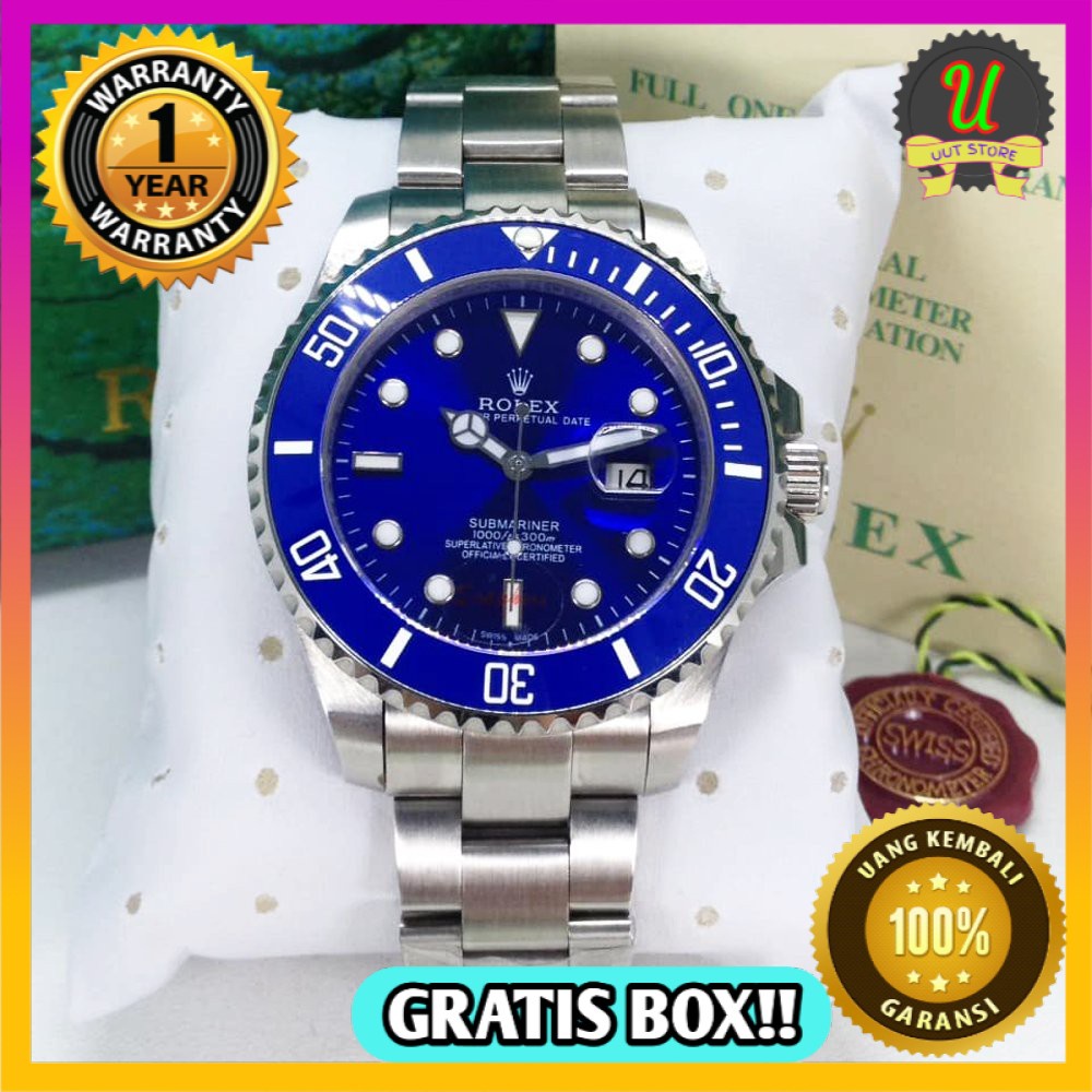 Rolex Automatic Jam Tangan Pria Rolex Automatic rolex submariner kaca saaphire ring ceramic premium
