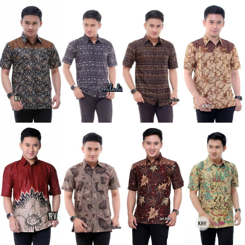 Kemeja hem batik printing m l xl