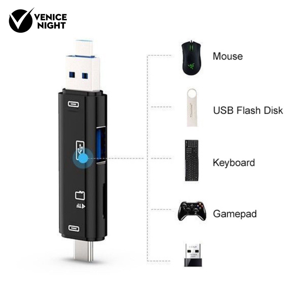 Card Reader OTG Adapter Micro USB 2.0 Type-C TF Security Digital