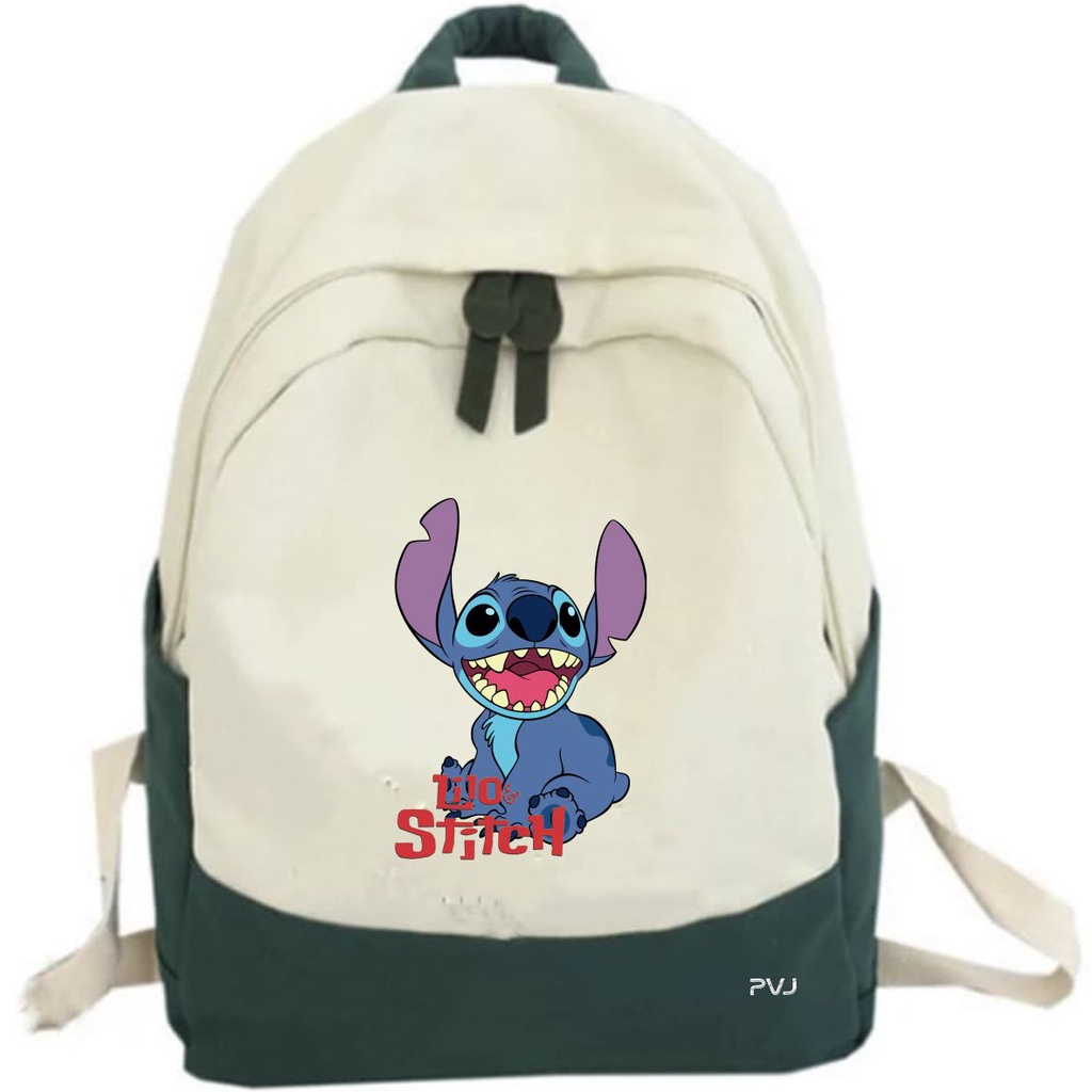 PVJ Tas Ransel Anak Sekolah Motif Lilo And Stitch Unisex Kids Backpack School