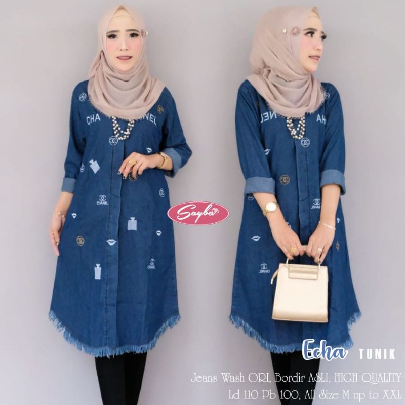 Echa tunik jeans