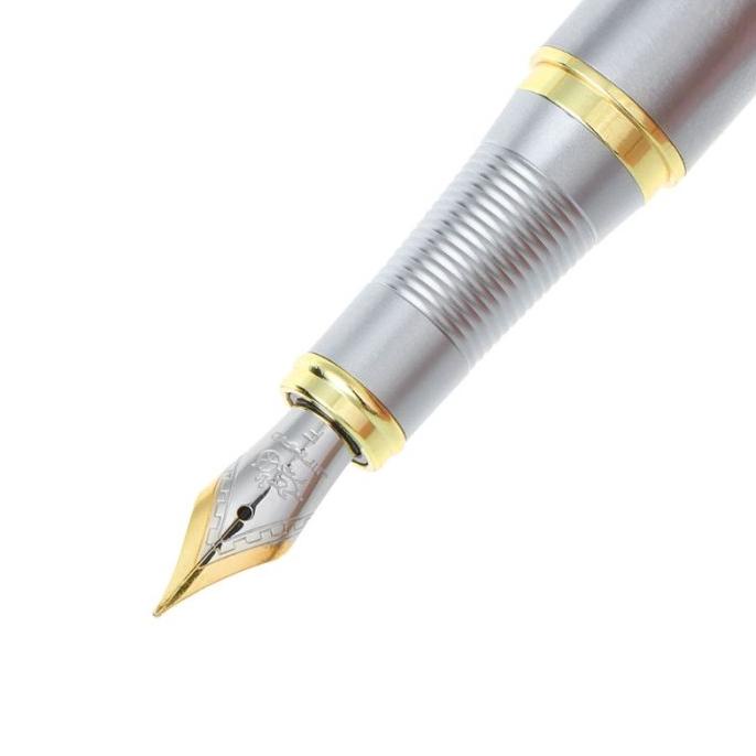 

(BISA COD) MB133 Jinhao 250 Noble Pena Fountain Nib M Kualitas Tinggi Warna Silve PROMO SPECIAL Kode 513