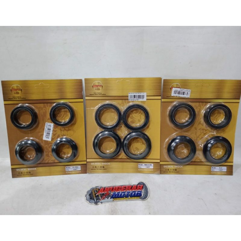 Seal Sil Shock Fork Sok Kawasaki Ninja 250 Ninja Rr KLX 150 S L BF Dtracker Set Tutup Debu 4 bagian