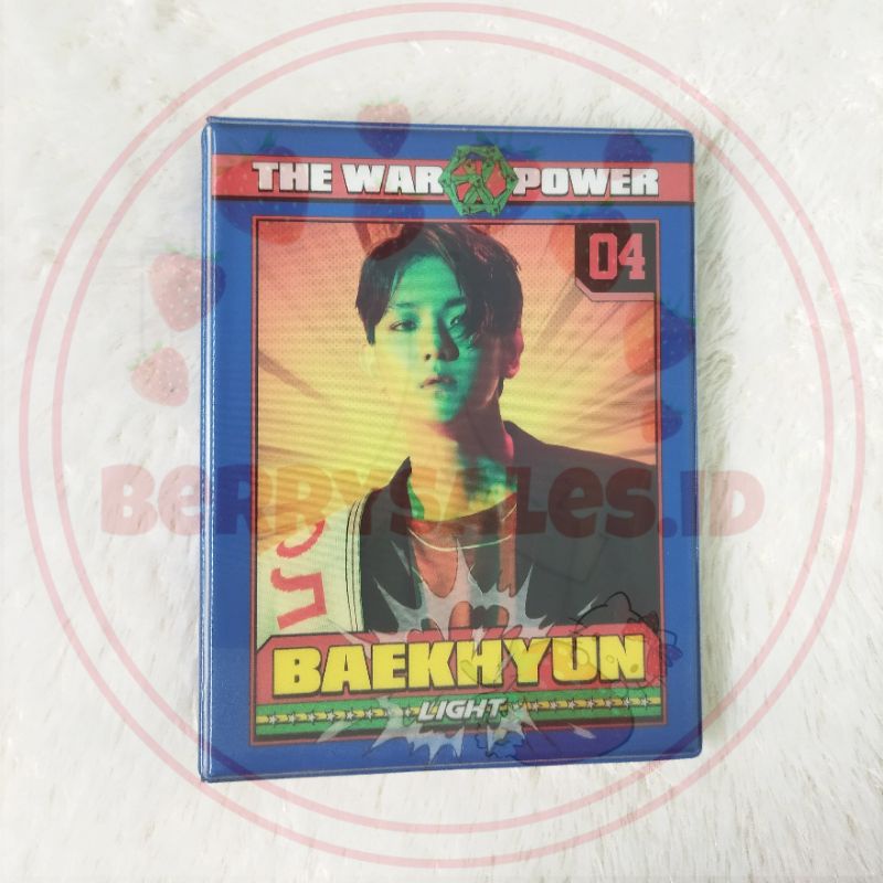 [BACA DESC] Preloved - Baekhyun Exo Lenticular Postcard Collect Book The War Power Official Goods MD
