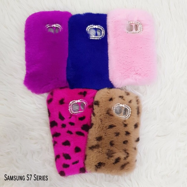 [ Vhieshop ] MOTIF RANDOM SALE Case Bulu Fluffy Samsung S7 Casing samsung S7