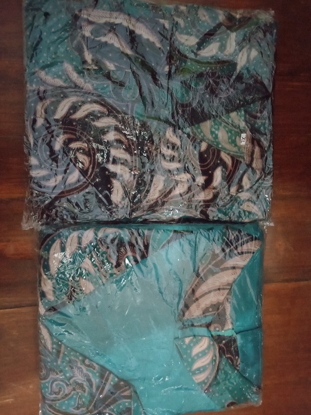 Couple Gamis Batik Putri Malu ,sarimbit Batik  Kombinasi Velvet