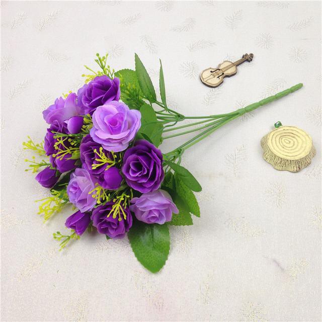 COD BUNGA MAWAR  BUNGA TANGKAI PLASTIK BUNGA ARTIFISIAL BUNGA PAJANGAN BUNGA HIASAN BT9018-UNGU