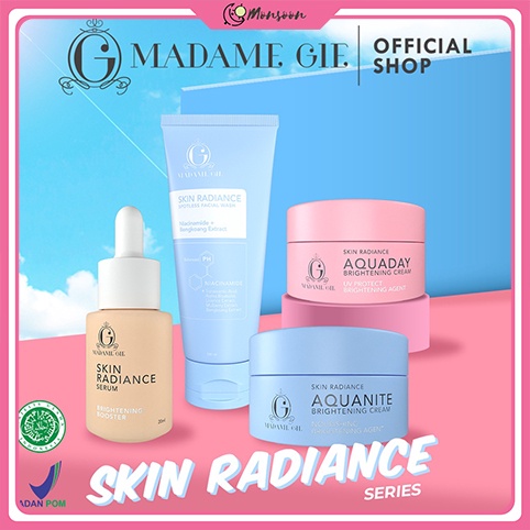 Monsoon - Madame Gie Skin Radiance Series - Skincare Wajah 5% Niacinamide Cream Pagi Malam