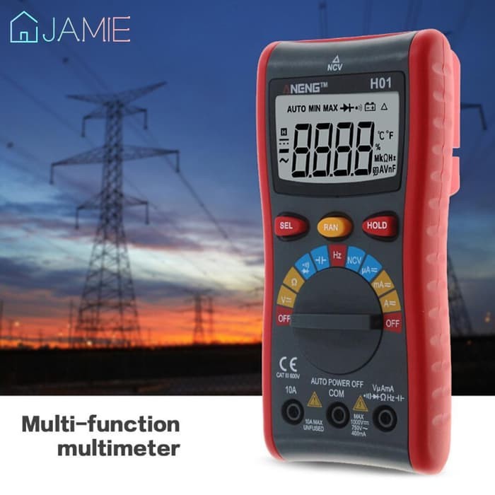 Digital Multimeter AC DC Ammeter Voltmeter Auto Range Aneng H01 -SA15
