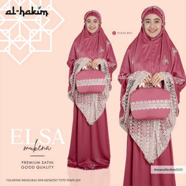Elsa Mukena/ Mukena Satin Premium Bordir Ori