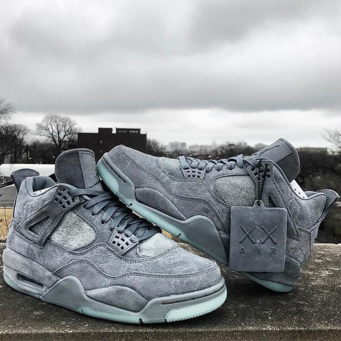 Nike Air Jordan IV 4 x KAWS Gray Grey High Premium Original