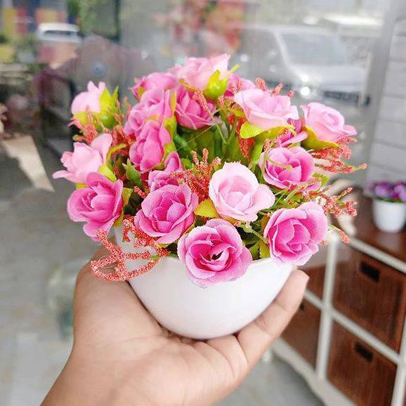 Segera Beli Buket Bunga Plastik Mawar Pot Bunga Bunga Artificial Bunga Plastik Dekorasi Rumah Pest Shopee Indonesia